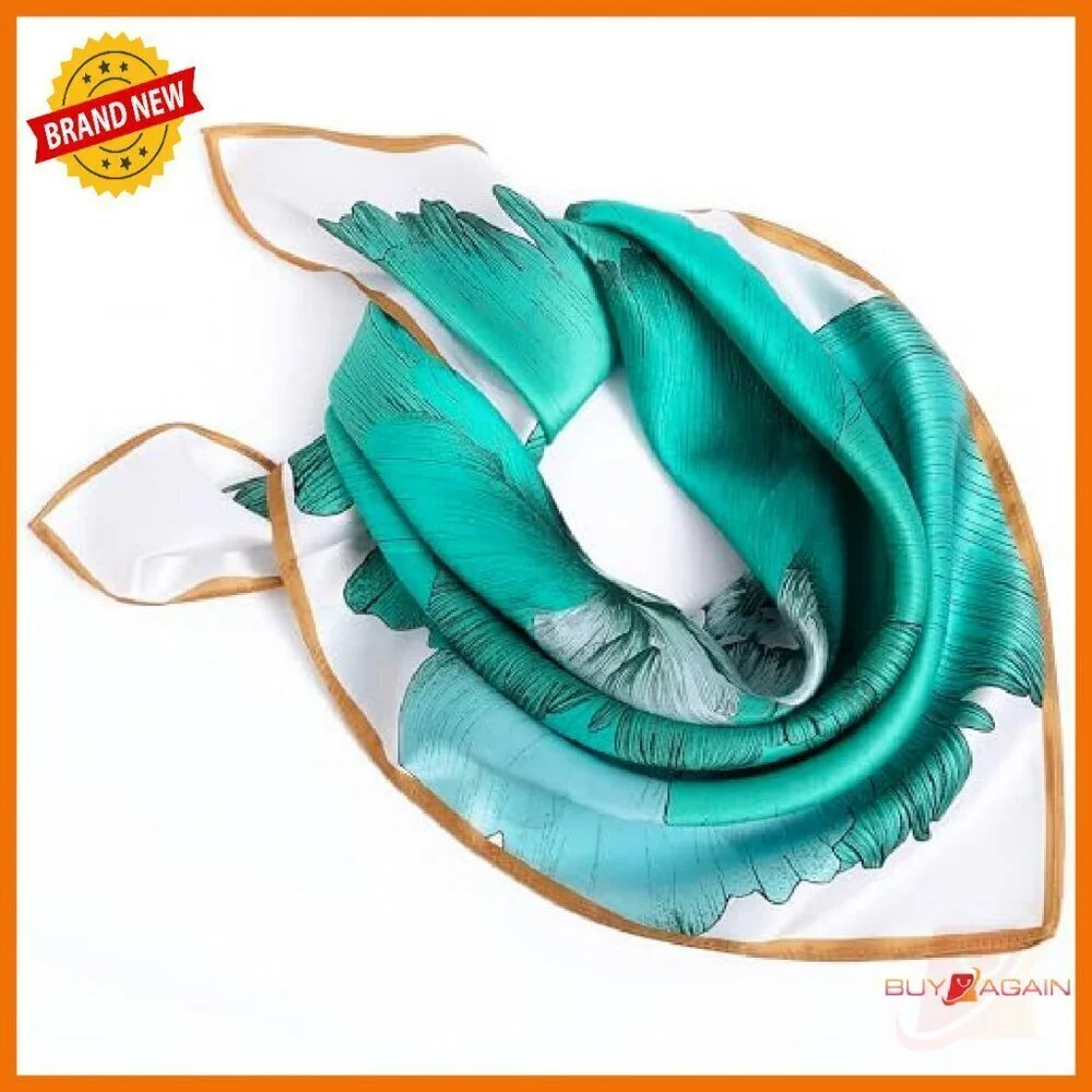 27x27 Pure Mulberry Silk Scarf Lightweight Multi-Way Wear All Seasons